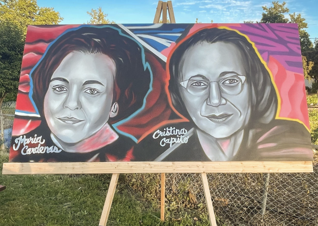 Maria Cardenas - Community Gardens Mural - Close Up