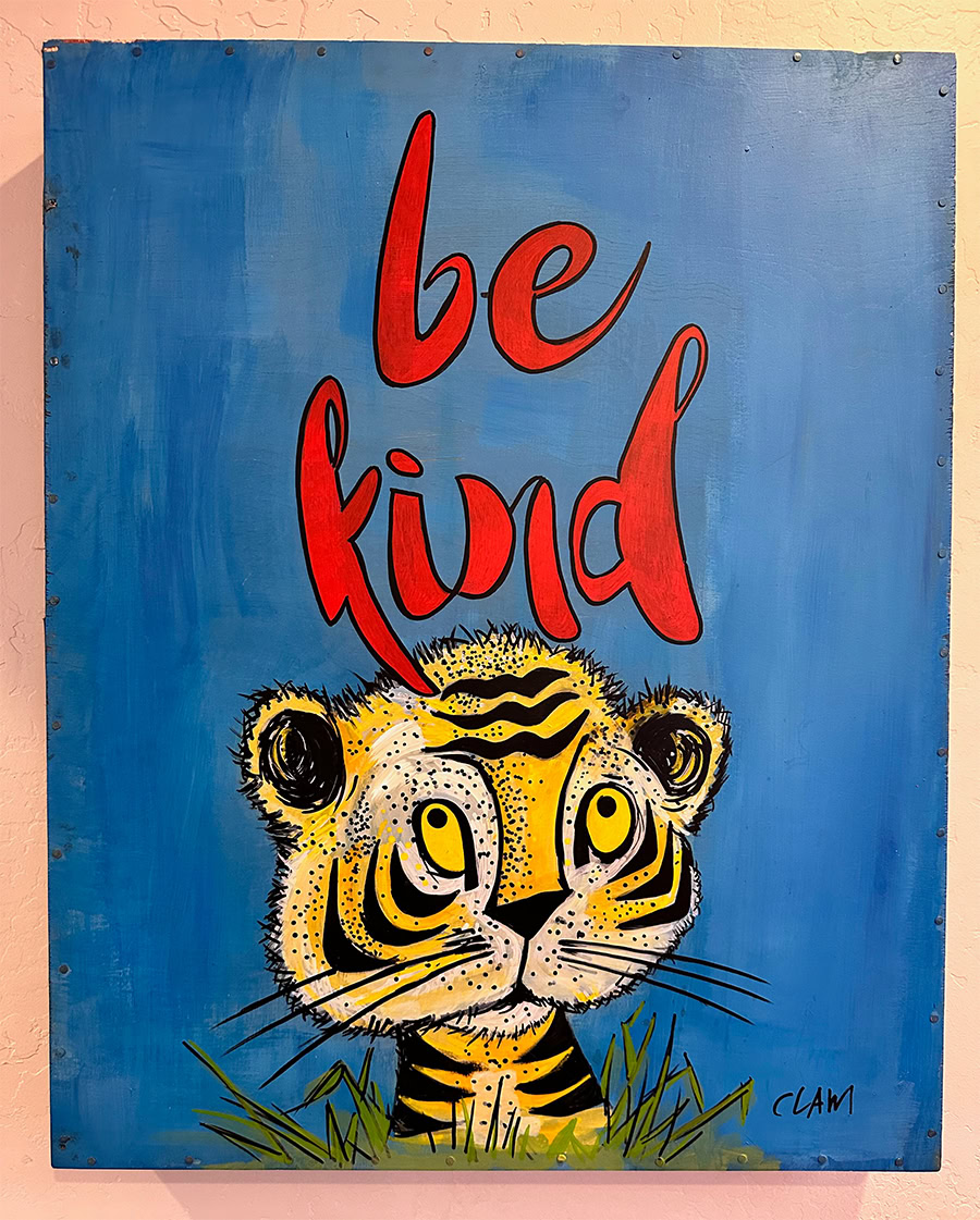 The Art Behind Red Iguana’s Festive Dining Experience 8 "Be Kind" by Clam Lynch