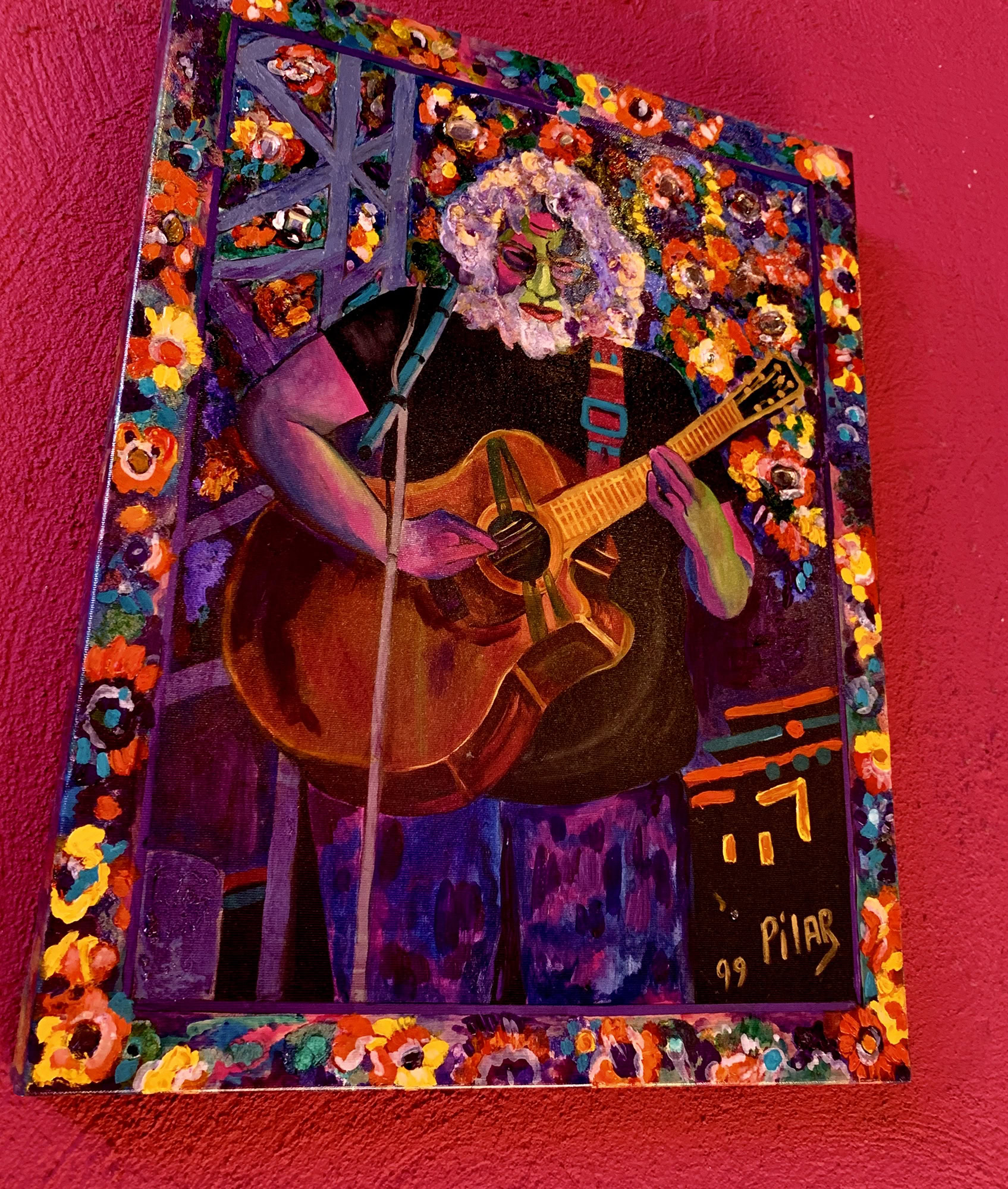 The Art Behind Red Iguana’s Festive Dining Experience 6 "Jerry Garcia" by Pilar Pobil